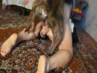 Blonde whore getting banged hard from behind in dog porno